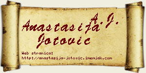 Anastasija Jotović vizit kartica